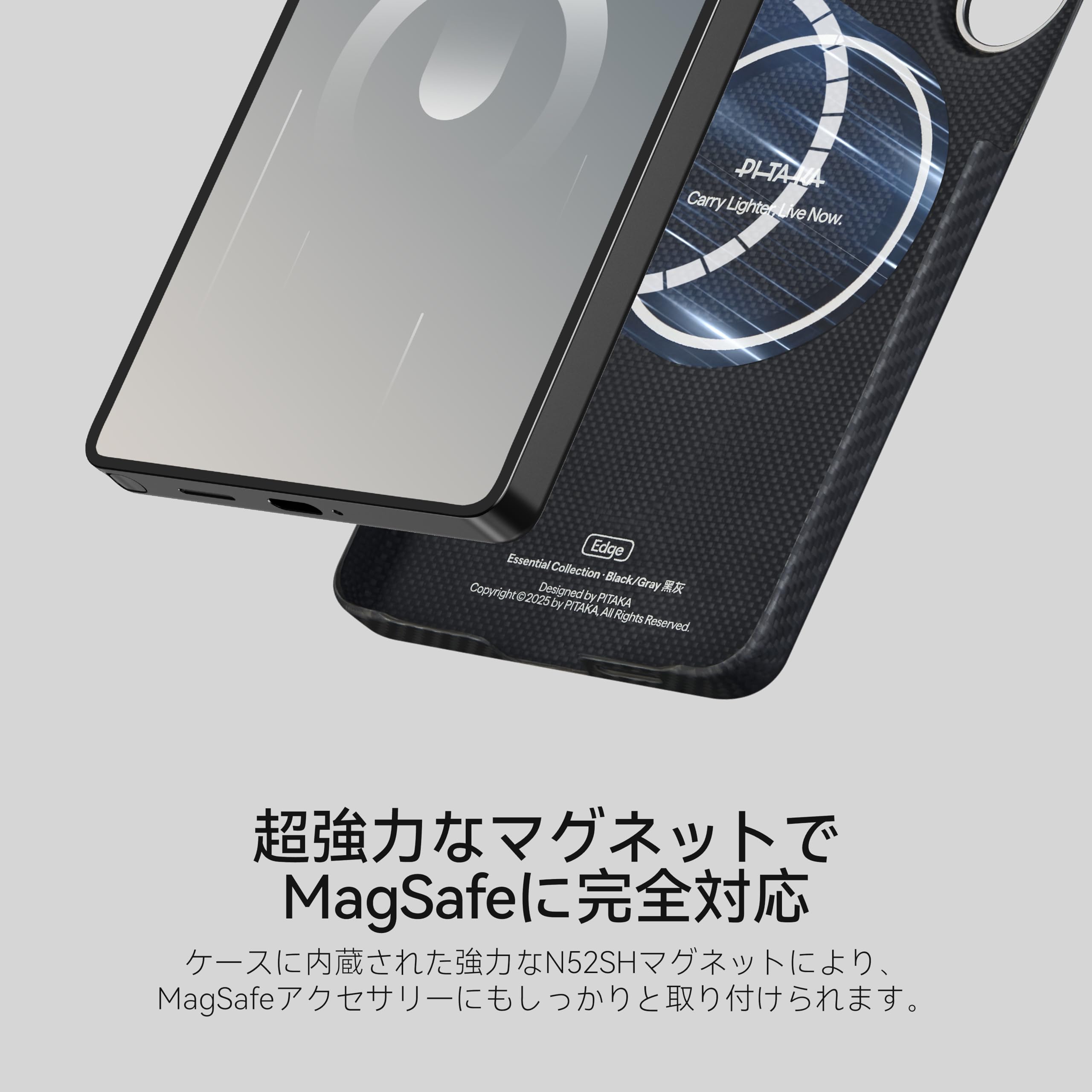 Amazon.co.jp: 【極薄NFC対応】PITAKA Galaxy S26 用ケース MagSafe