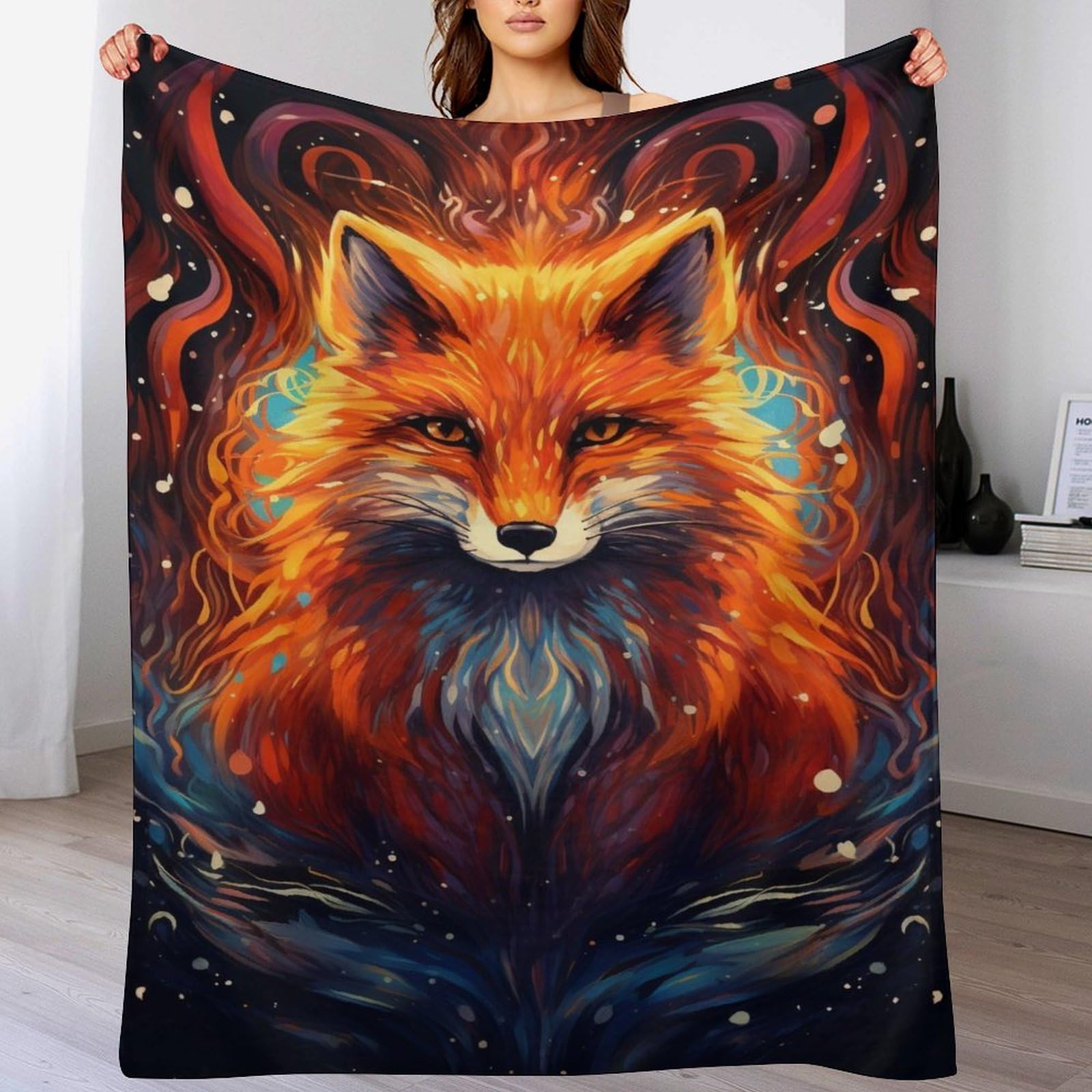 Couverture flanelle renard 150x200 cm pour rester au chaud sans transpirer