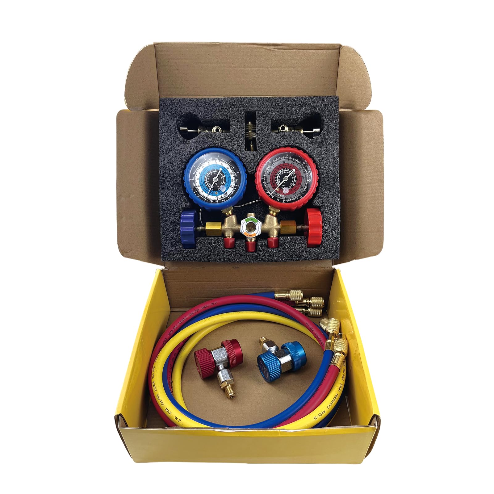Snapklik.com : Automotive Air Conditioner Manifold Pressure Gauge Kit ...