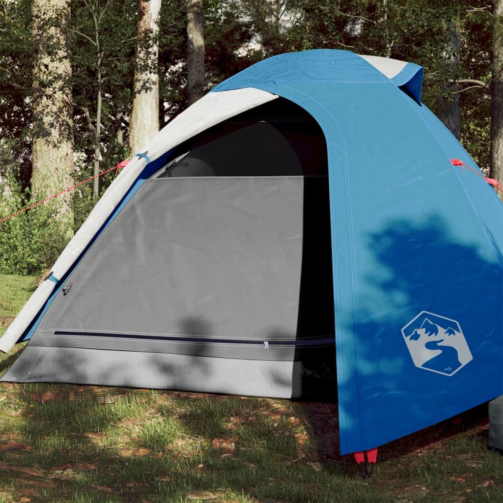 LAPOOH Namiot kempingowy 2 osoby niebieski 264 x 210 x 125 cm 185T tafta, namiot kempingowy, namiot rodzinny, wodoodporny, schronienie zewnętrzne (SPU: 94332)