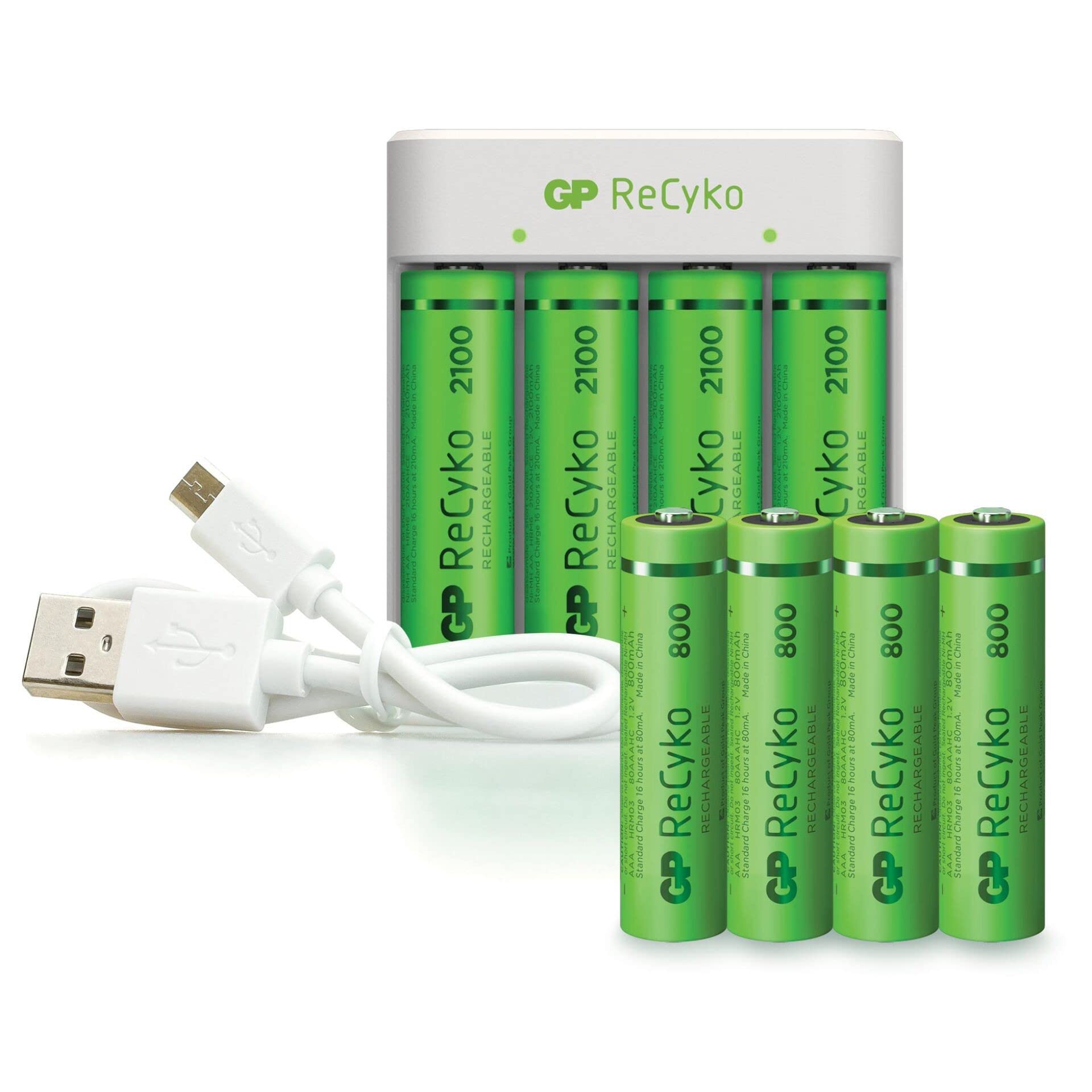 GP ReCyko E411 Round Cell Charger NiMH Micro (AAA), Mignon (AA)
