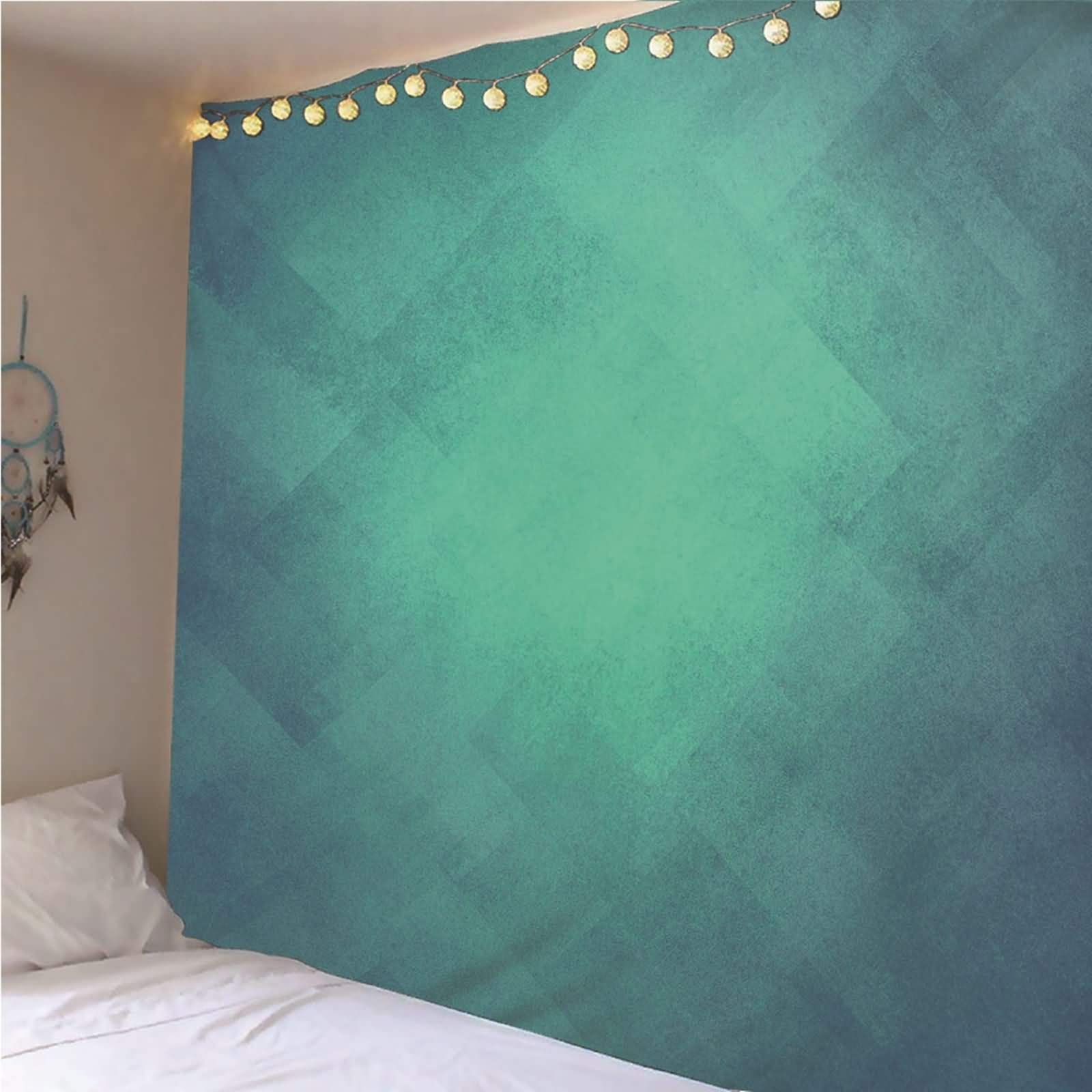 Tapiz de Tela para Pared 300x260CM,Color Sólido Tapiz Tela Pared Poliéster Verde