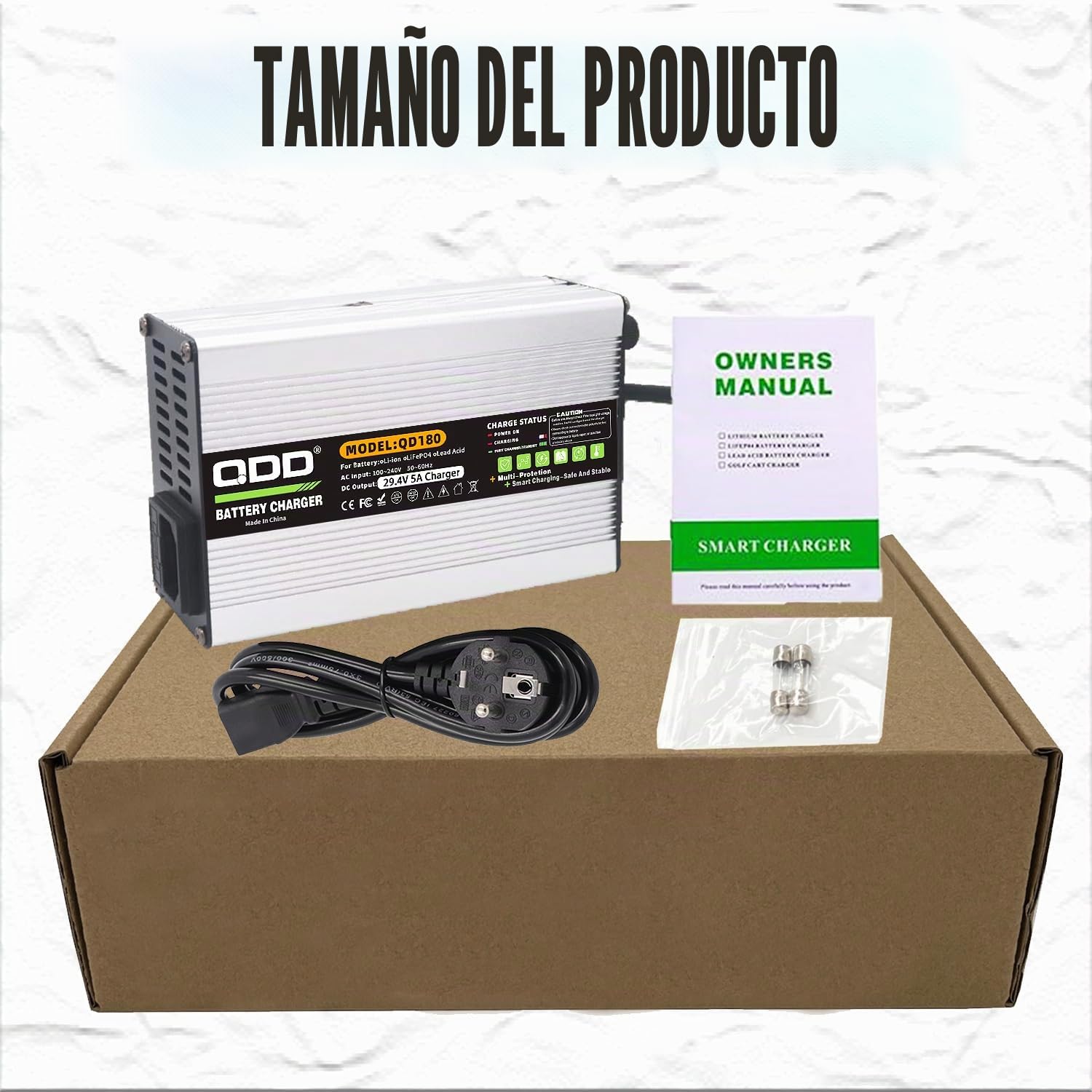 QDD - Adaptador de corriente (29,4 V, 5 A, para bicicleta eléctrica, Scooter de movilidad, cargador de batería de litio, 24 V, 25,9 V, conector XLR de 3 pines