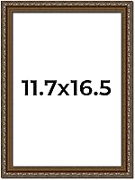 Vista 295 de Marco de fotos completo de madera dorada envejecida de 16 x 20 pulgadas con plexiglás acrílico UV, parte trasera de tablero de espuma y accesorios