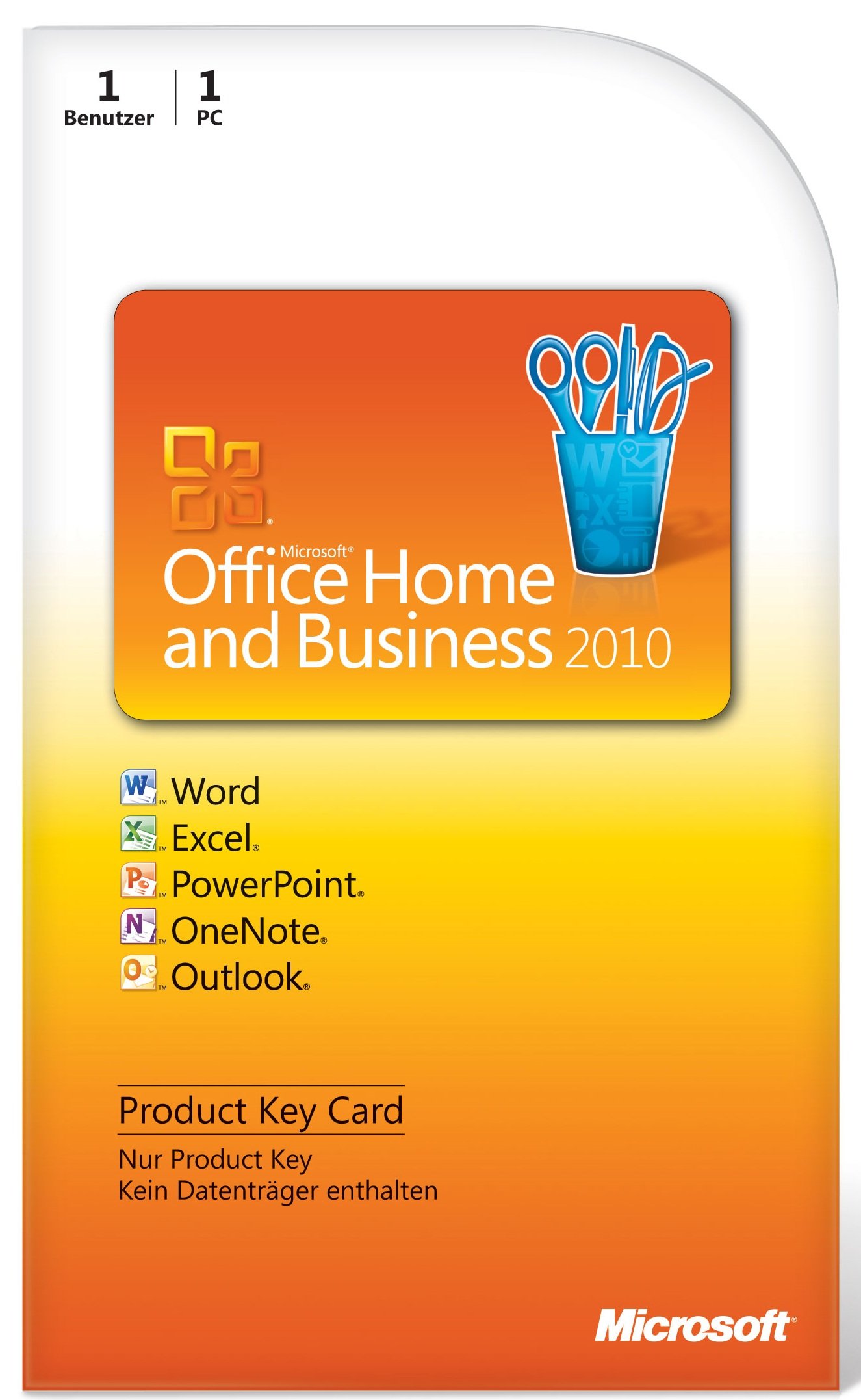 Microsoft Office Home and Business 2010 (Product Key Card)