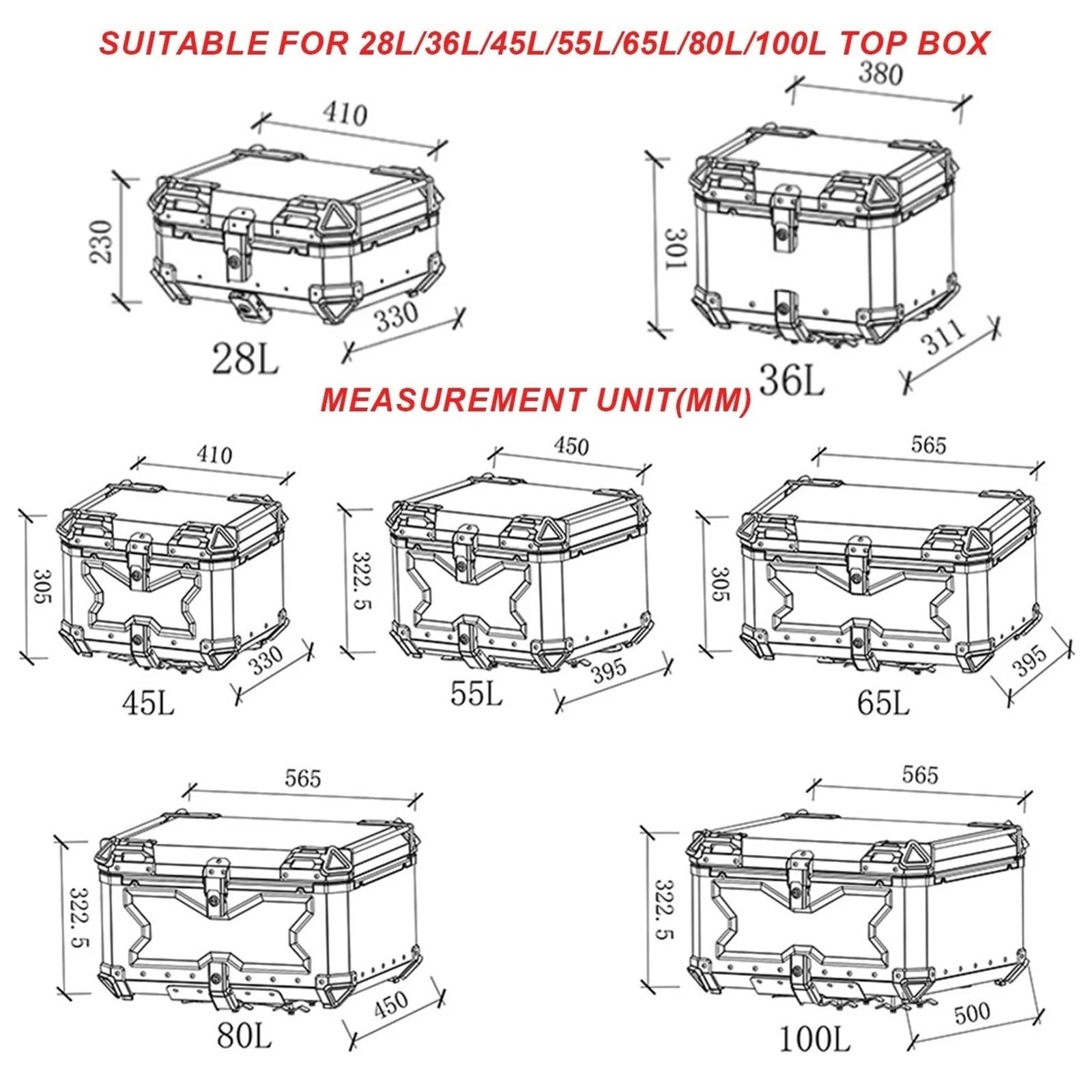 motocyklowyTopcase 45L Motocyklowy Top Box Tylna pokrywa bagażnika Podkładka Tylna Skrzynka narzędziowa Wewnętrzna wyściółka Poduszka Skóra PU bagażnika motocykla(Yellow)