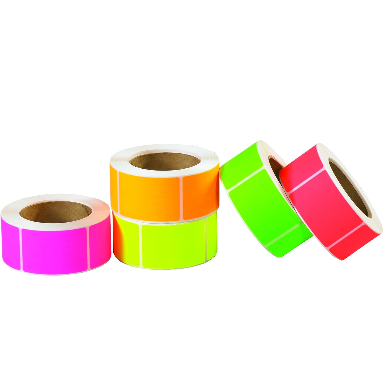 Partners Brand PDL1234 Tape Logic Inventory Rectangle Labels, "Fluorescent Packs, 3" x 5", Assorted Colors (Pack of 5000)