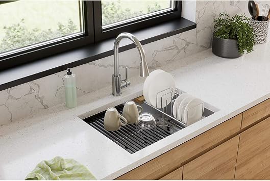 Elkay Crosstown 18 Gauge Workstation Stainless Steel 25-1/2 x 18-1/2 x 9 Single Bowl Undermount Sink Kit