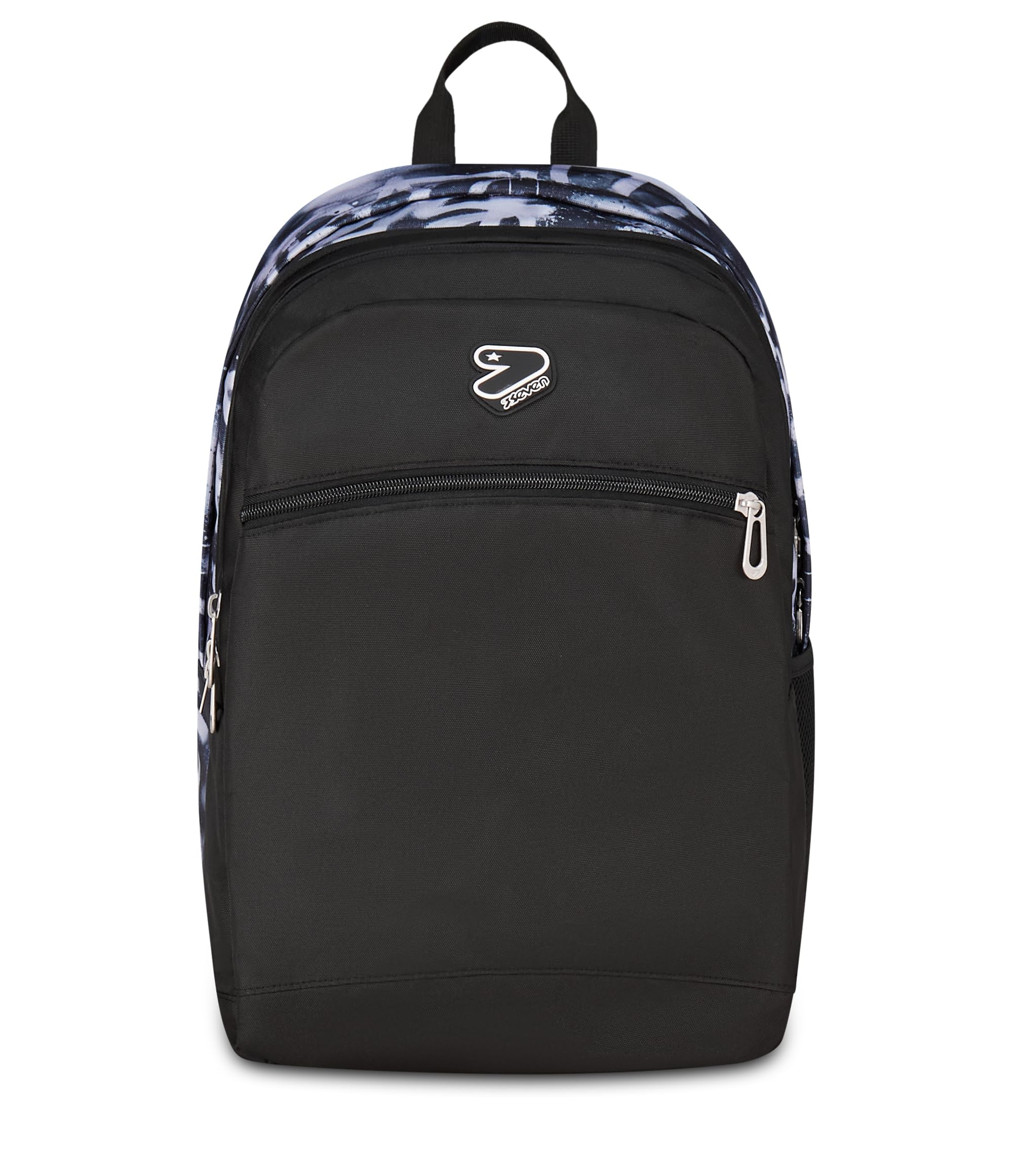 Seven Zaino Scuola The Double Pro XXL Detach, Nero, 34 L, Doppio Scomparto, Cuffie wireless incluse, Zaino Staccabile e reversibile, Tasca porta pc, Tasche multiuso, Scuola media e superiore, Ragazzi