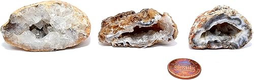 Miniatura 8 de 5 piezas de ágata natural OCOcuarzo geoda racimos de cristal brillante multicolor piedras preciosas coleccionables muestras minerales - Brasil