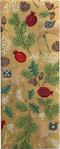 Miniatura 2 de JILLSON & ROBERTS 20 x 30 pulgadas, suministros de envoltura de regalo de Navidad, bosque Endeering, 24 hojas plegadas