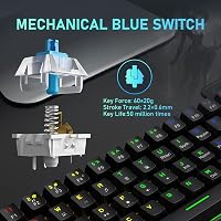 Hoopond 60% Mechanikus Gaming Billentyűzet 62 Gomb + RGB Egér 6400 DPI 4