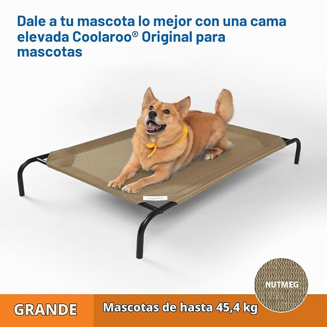 Foto 2 de 6 de Coolaroo Elevated Pet Bed Large Nutmeg