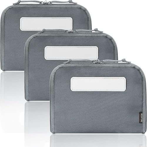 Paquete de 3 fundas tácticas para pistola con parche reflectante, envoltura universal de funda CCW, panel de velcro (mag gris)