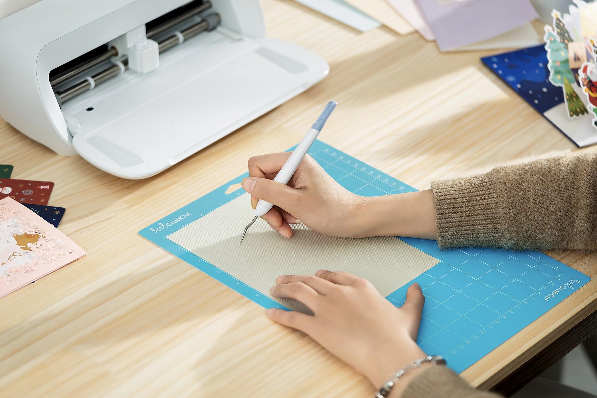 Tappetini da taglio per Cricut Joy Xtra adesivo di ricambio blu chiaro