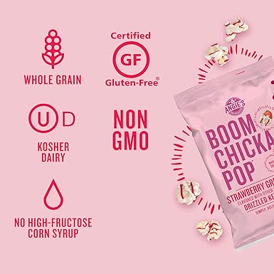 Amazon Com Angie S Strawberry Greek Yogurt Drizzled Kettle Corn Popcorn 4 5 Oz Everything Else