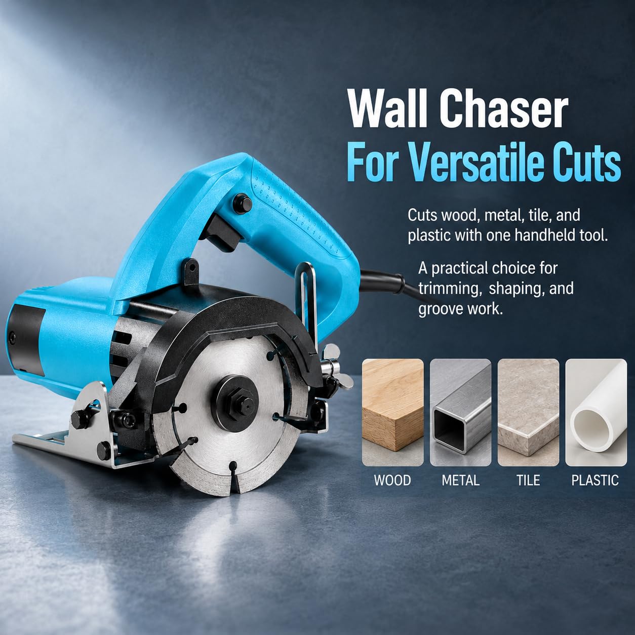 Rastreador de Pared, Profundidad de Corte 50 mm, 2300 W, Corte en Bisagra