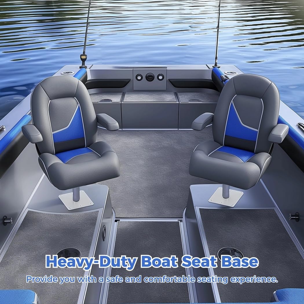 Seat Base Boat 7"X7", 3/4" Pin Socket Pedestal Seat Boat For, Alloy Aluminum Duty Heavy Marine Bracket Seat Boast, Accessories Seating Cabin Corrosion-Resistant For Mount Seat Boat Most