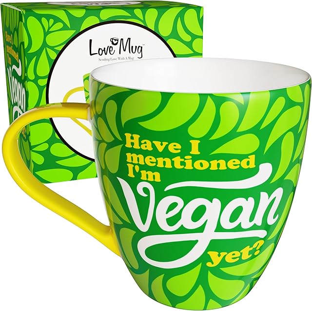 Love Mug: Vegan Mug and Gifts for Vegans. Funny Vegan Gifts and Vegan Birthday Presents, Novelty Vegan Gifts