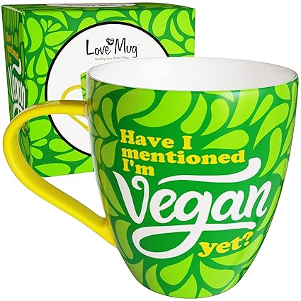 Love Mug: Vegan Mug and Vegan Coffee Mug. Vegan Gifts For Women and Vegan Gifts For Men. Funny Vegan Gifts.