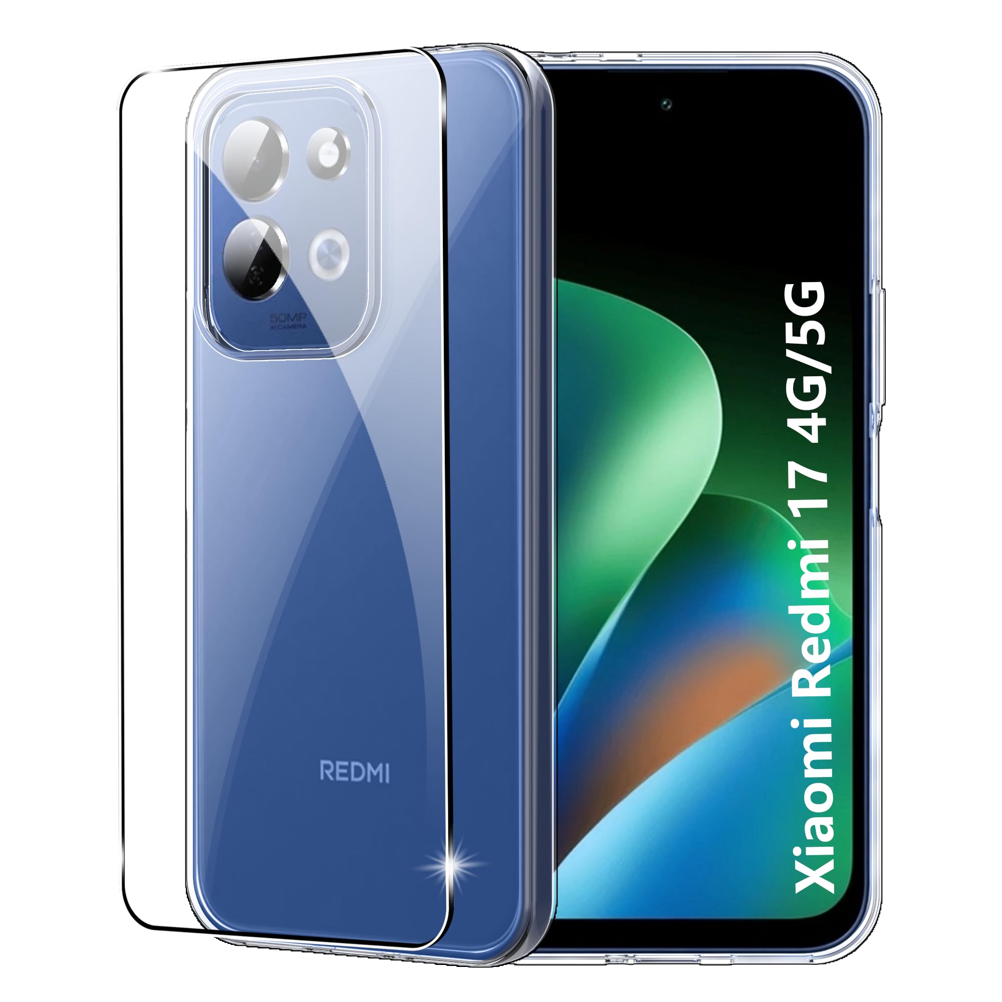 FDHYFGDY Hülle für Xiaomi Redmi 17 4G/5G Schutzhülle + 1x Schutzfolie