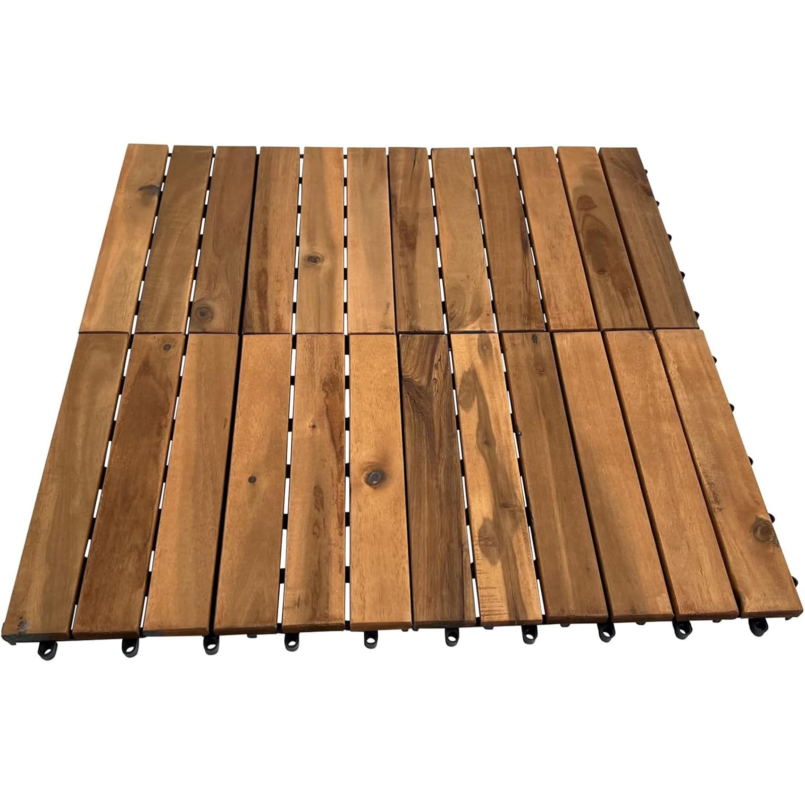 Holzfliesen 3m² Balkonfliesen 30x30cm Akazie Klicksystem