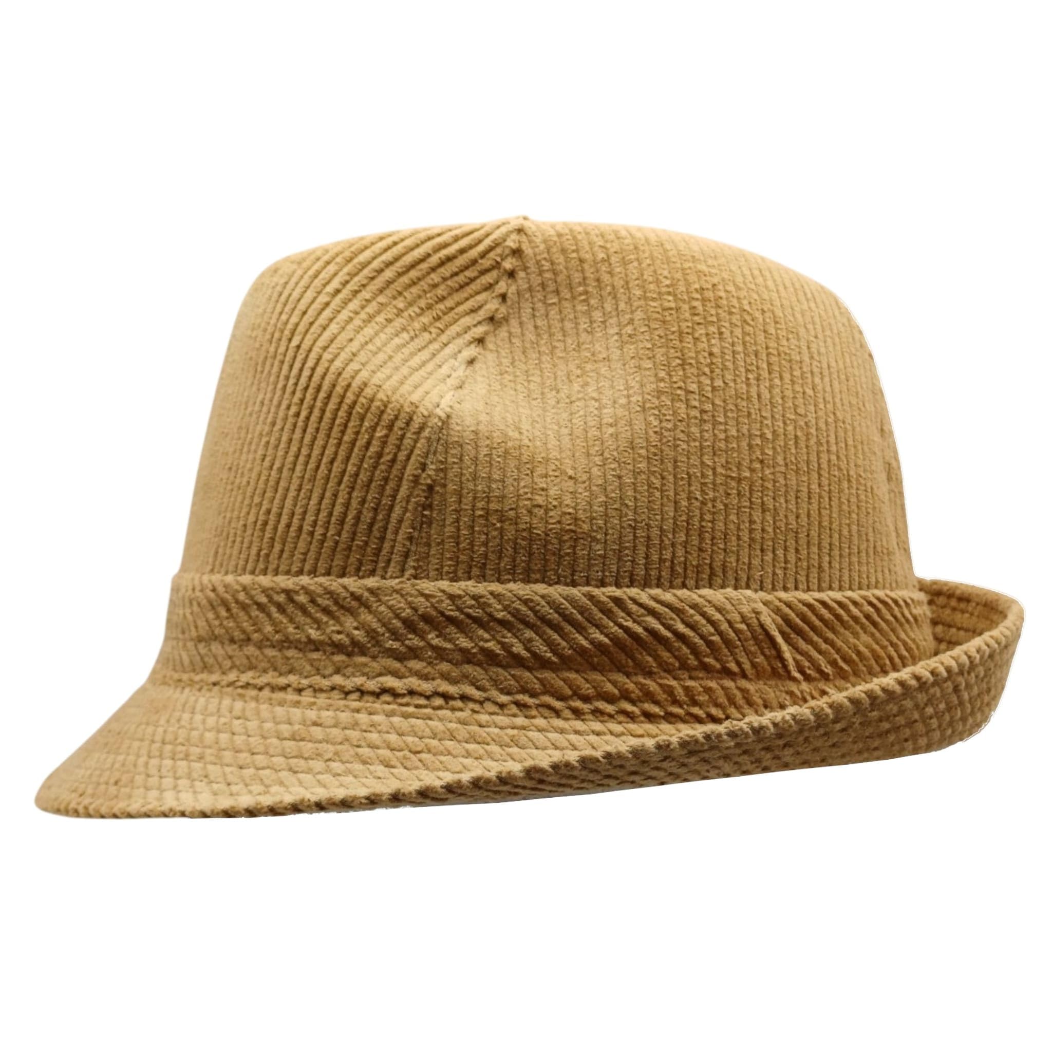 Der Klassische Hausmeister Krause Trilby-Cordhut - Stabiler Hut aus Baumwolle in Beige - Kordhut in 100% Baumwolle