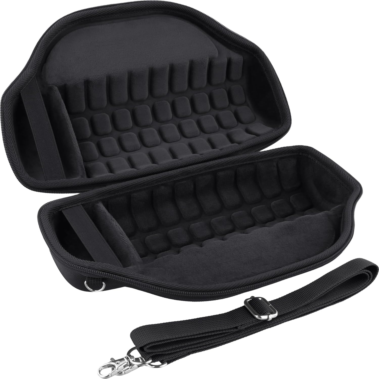 co2CREA Case for JBL Charge 6 Waterproof Portable Bluetooth Speaker, Hard Travel Case with Detachable Shoulder Strap (Black Case) - Image 3