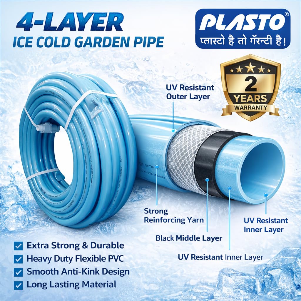 PLASTO Ice Cold Garden Hose - 30M / 100FT -2