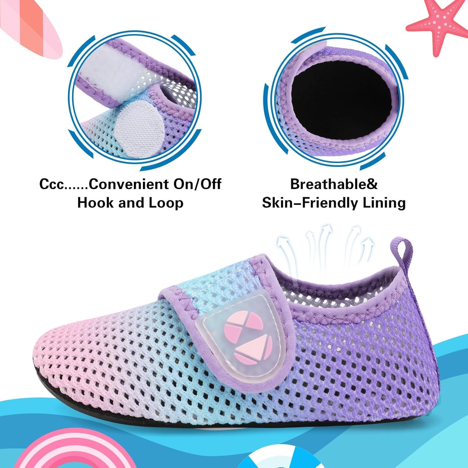Centipede Demon Kids Water Shoes Boys Girls Breathable Swim Pool Shoes Quick Dry Aqua Shoes Toddler Aqua Socks Barefoot Beach Shoes Sandals for Outdoor Water Sports Little/Big Kids - Image 3