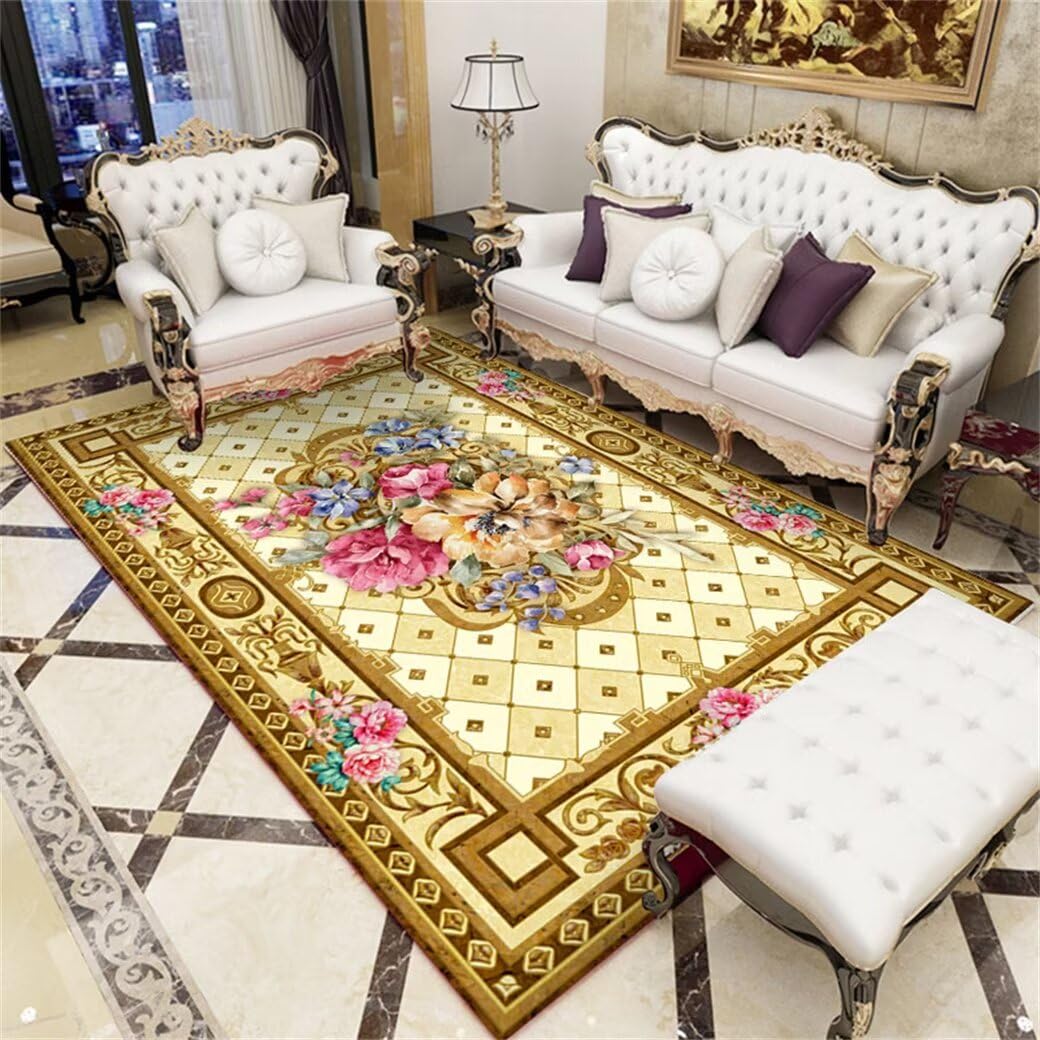 Tapis lavable antidérapant pour salon, fini les taches avec ce tapis doux