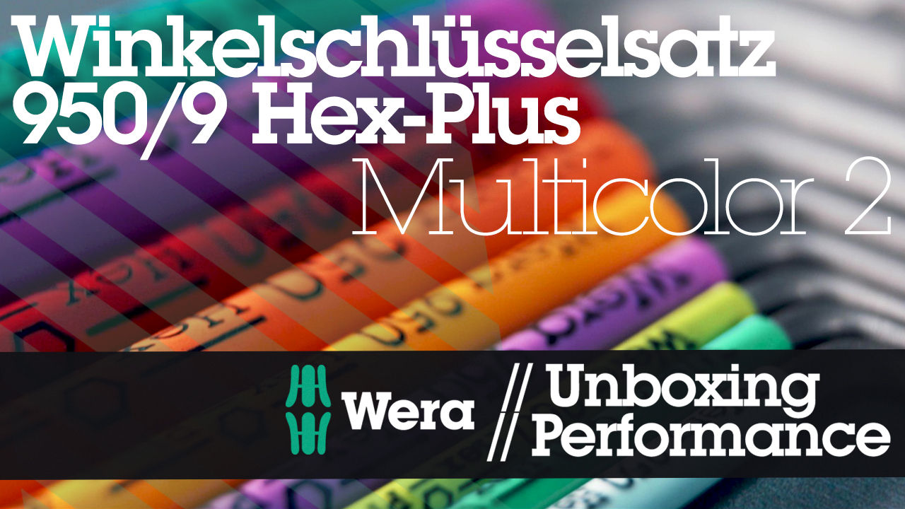 Wera 05133165001 950/9 Hex-Plus Multicolour 3 - Jeu De 12 Clés Coudées Métriques Avec Rack