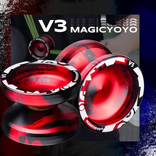 Miniatura 32 de MAGICYOYO Yoyos responsivos para niños principiantes, paquete de 2 Pro Yoyo, Yo Yo V3 de metal de doble función, yoyos de plástico K1 Plus con 12