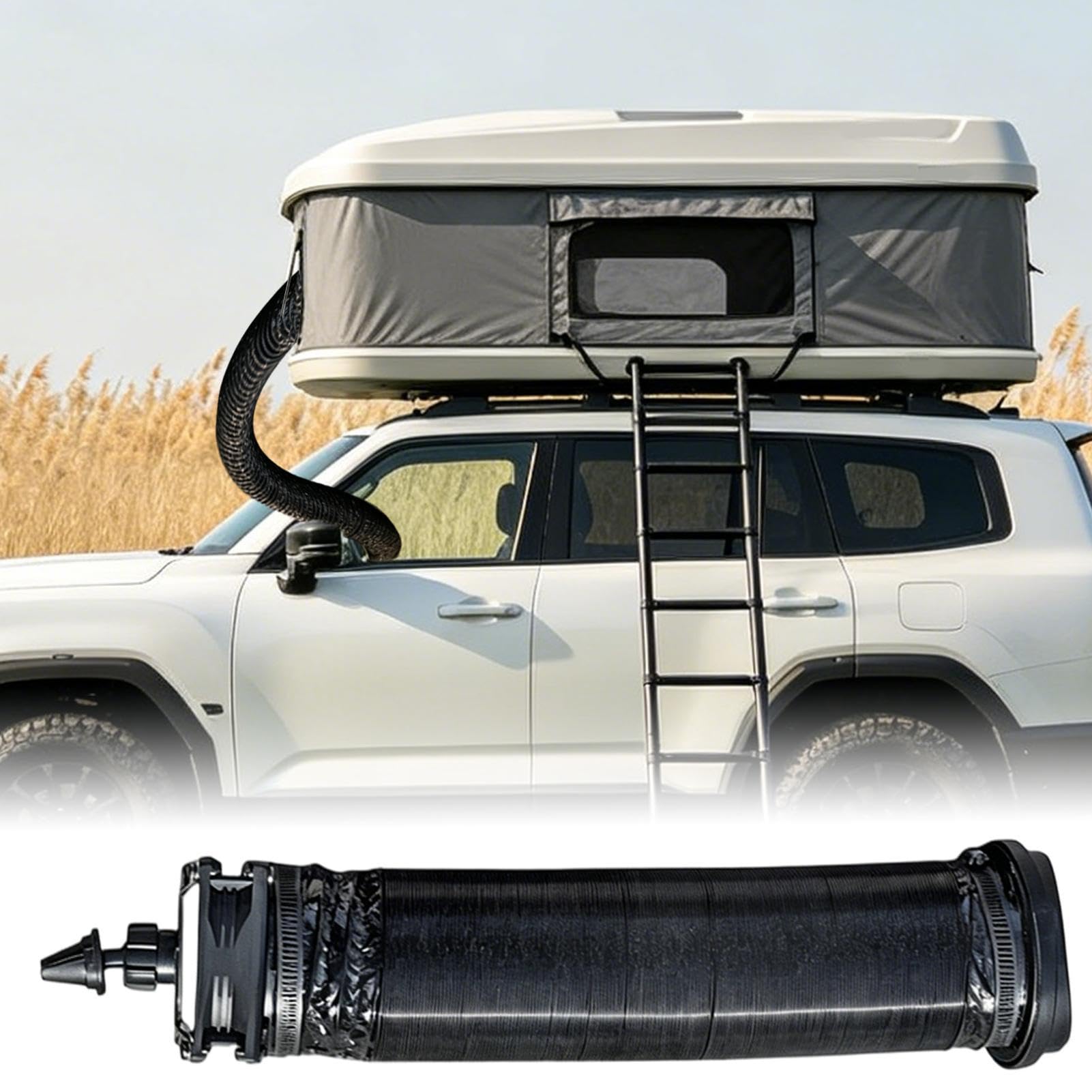 Prolunga Climatizzatore Auto Per Sedili Posteriori,Adattatore Pieghevole per Uscita Climatizzatore | Tubo Flessibile Per Condotto Ventilazione Auto | per Casa Interno Esterno Sedile Posteriore Campegg