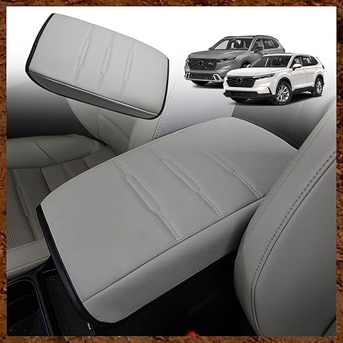 Funda de consola central compatible con Honda CR-V 2023 2024, accesorios CRV Hybrid LX EX EX-L Sport Touring, funda de cojín de cuero vegano extra