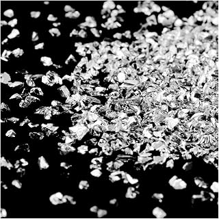 Crushed Glass Irregular Metallic Chips Sprinkles Chunky Glitter Sliver Plated 100g 2-4mm for Nail Arts Craft DIY Vase Filler Epoxy Resin Mold Scrapbooking Jewelry Making Decoration (Sliver, 2-4mm)