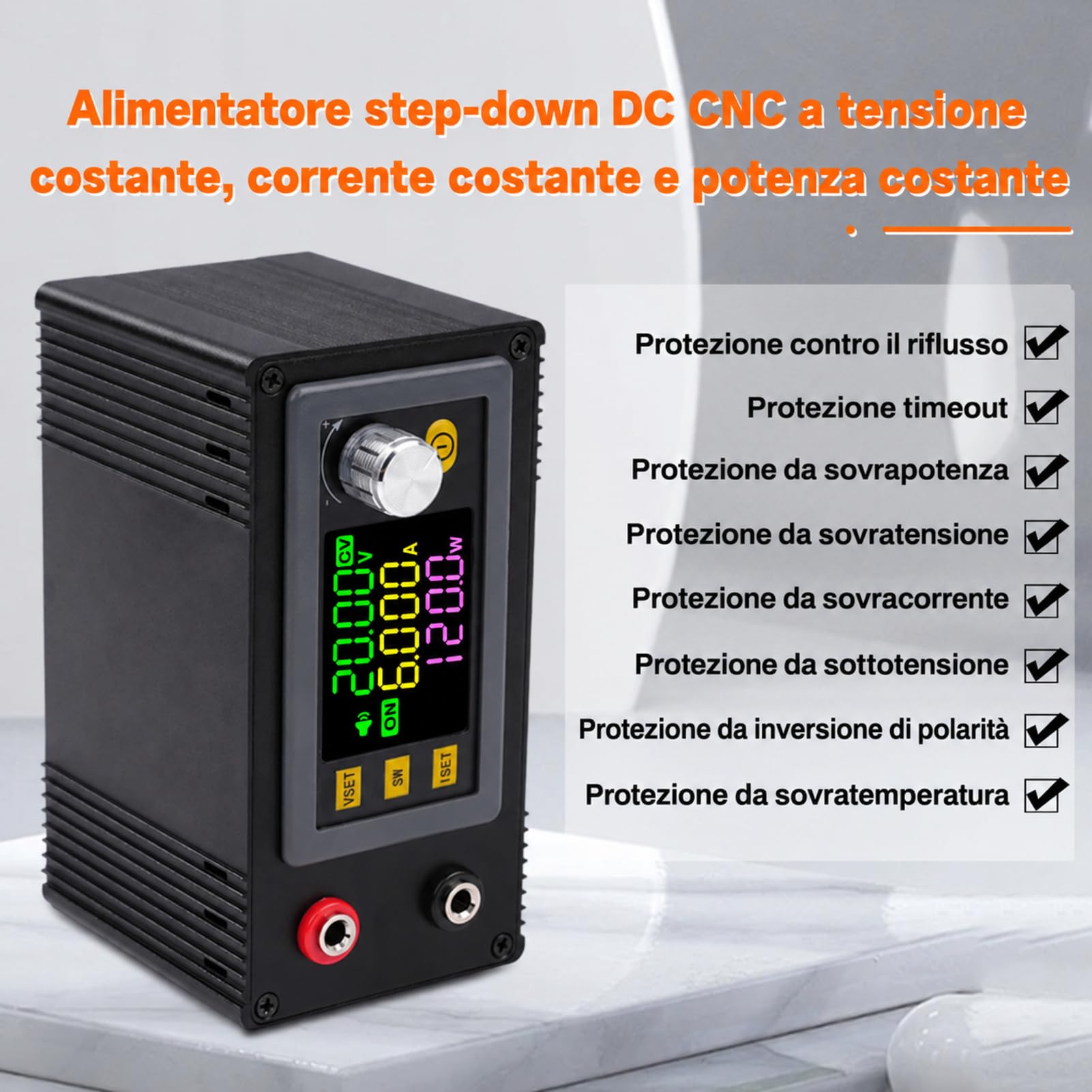 Regolatore di tensione 12V Converter Step Up Down convertitore DC 6-36V to DC 0-36V 150W 7A modulo di carica solare regolatore di tensione (prodotto finito XY-SK150)