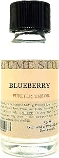 Pure Perfume Oil for Perfume Making, Personal Body Oil, Soap, Candle Making & Incense; Splash-On Clear Glass Bottle. Premium Quality Undiluted & Alcohol Free (1oz, Blueberry)