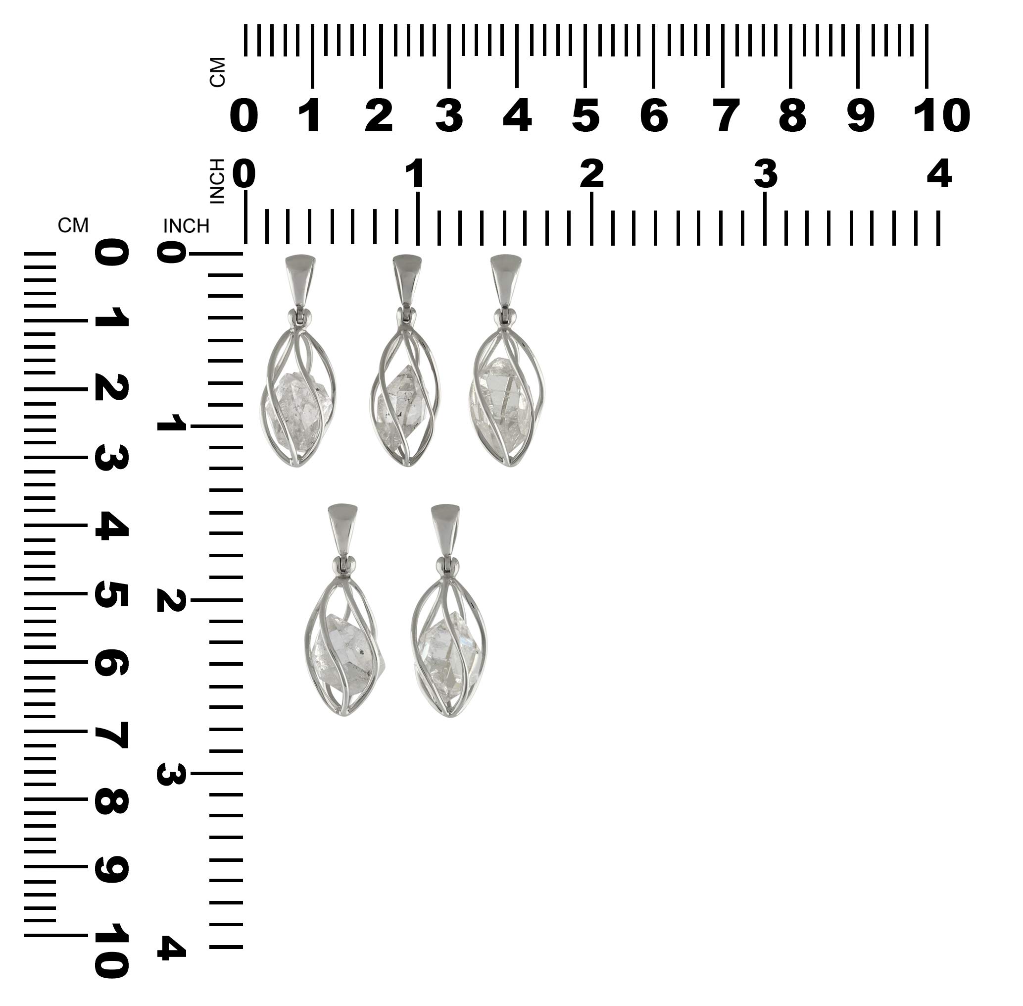 Starborn Cap Set Anhänger aus natürlichem Kristall in Sterlingsilber