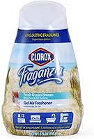 Clorox Fraganzia Cone Gel Air Freshener, Adjustable Twist-Open Ocean Breeze Scent for Bathroom Closet Office Odor Control, 6oz