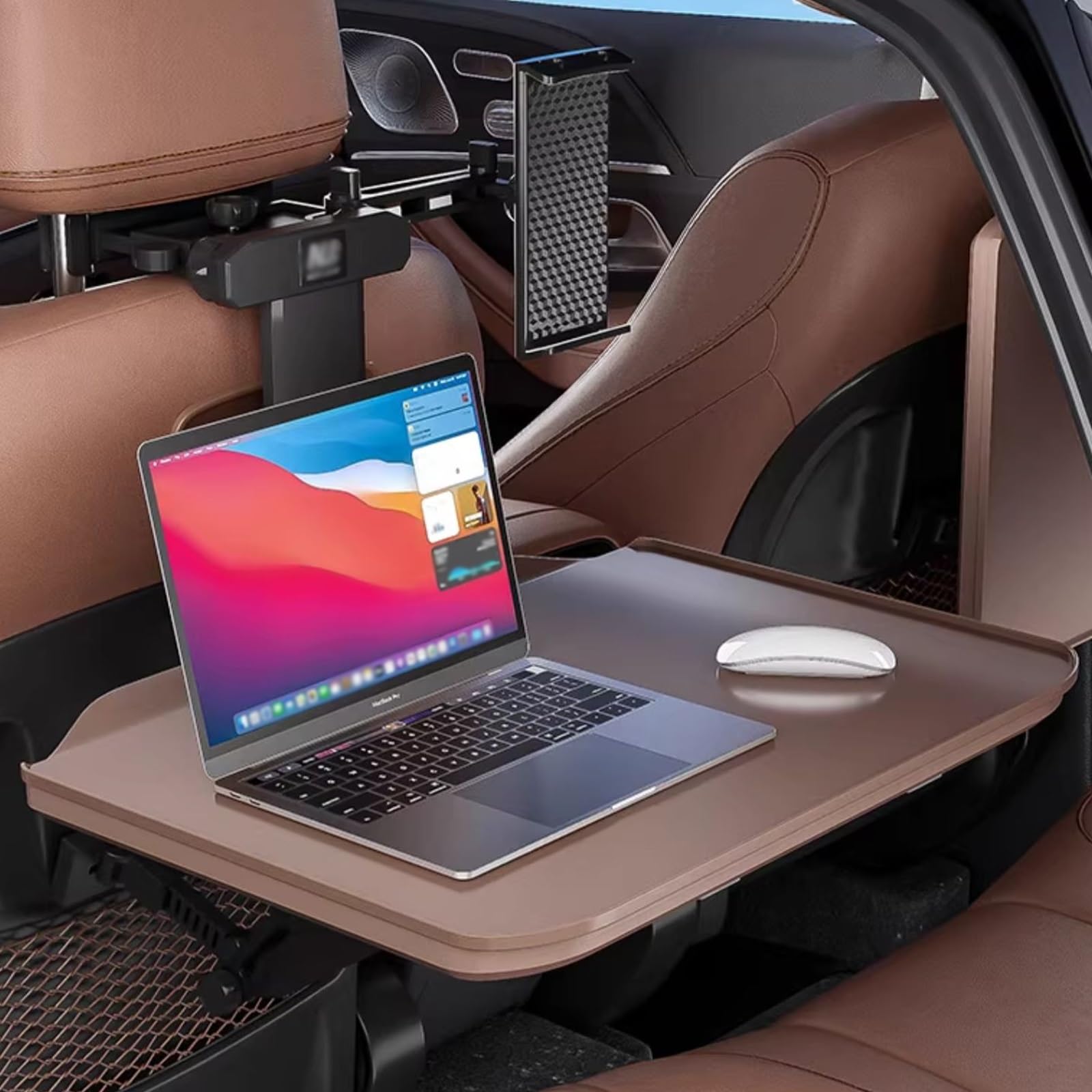 Portable Car Seat Tray Table, Foldable Car Portable Tray, Multi-Function Car Table, Car Plate Rack, for Eating Food Drink and Writing Laptop Work