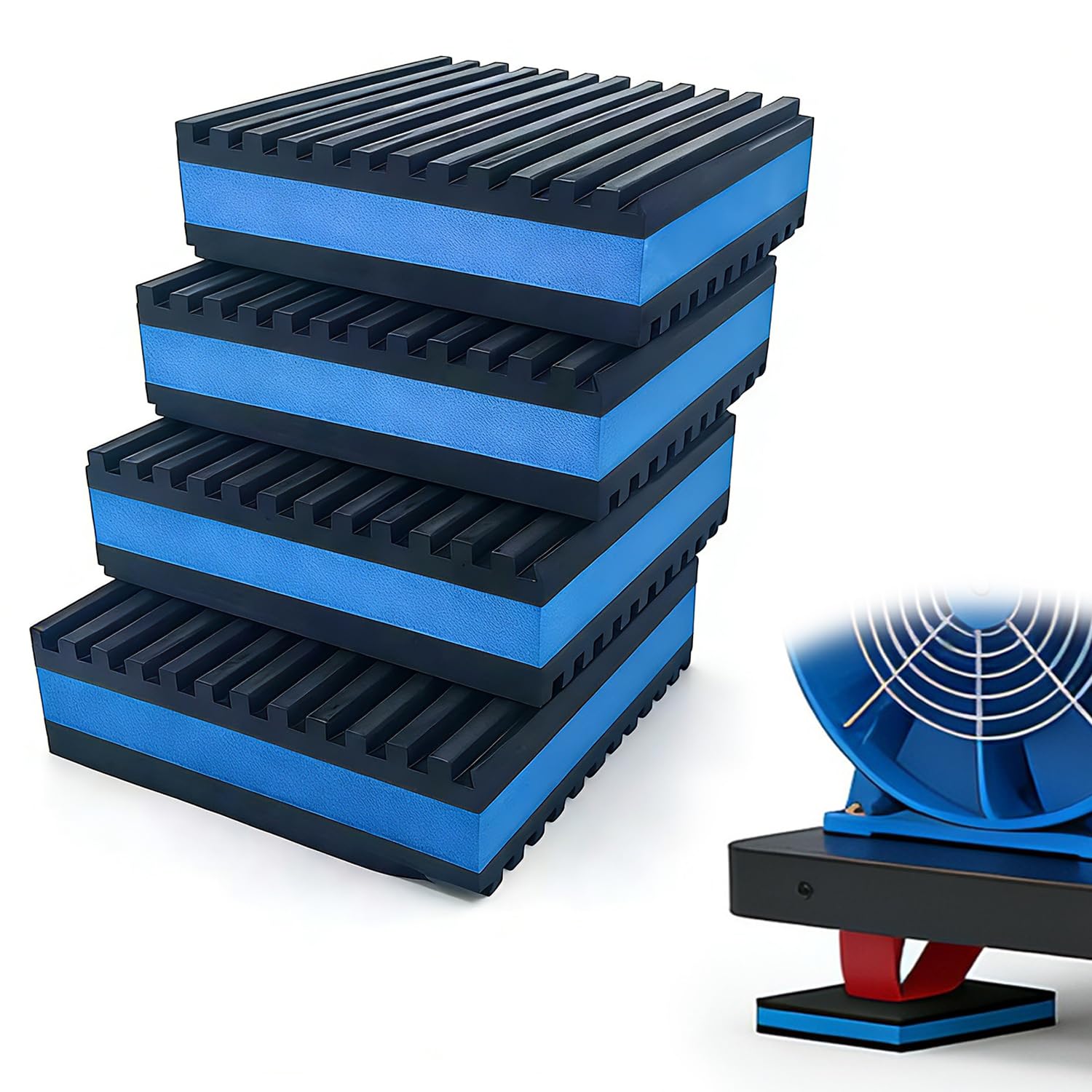 4pack Vibration Isolation Pads Heavy Duty Anti Vibration Pads for Treadmill 4 Inch X 4 Inch for Washer Air Compressor,Mechanical Vibration Damping Pads for Speakers/Sound Isolation Pads for Generator