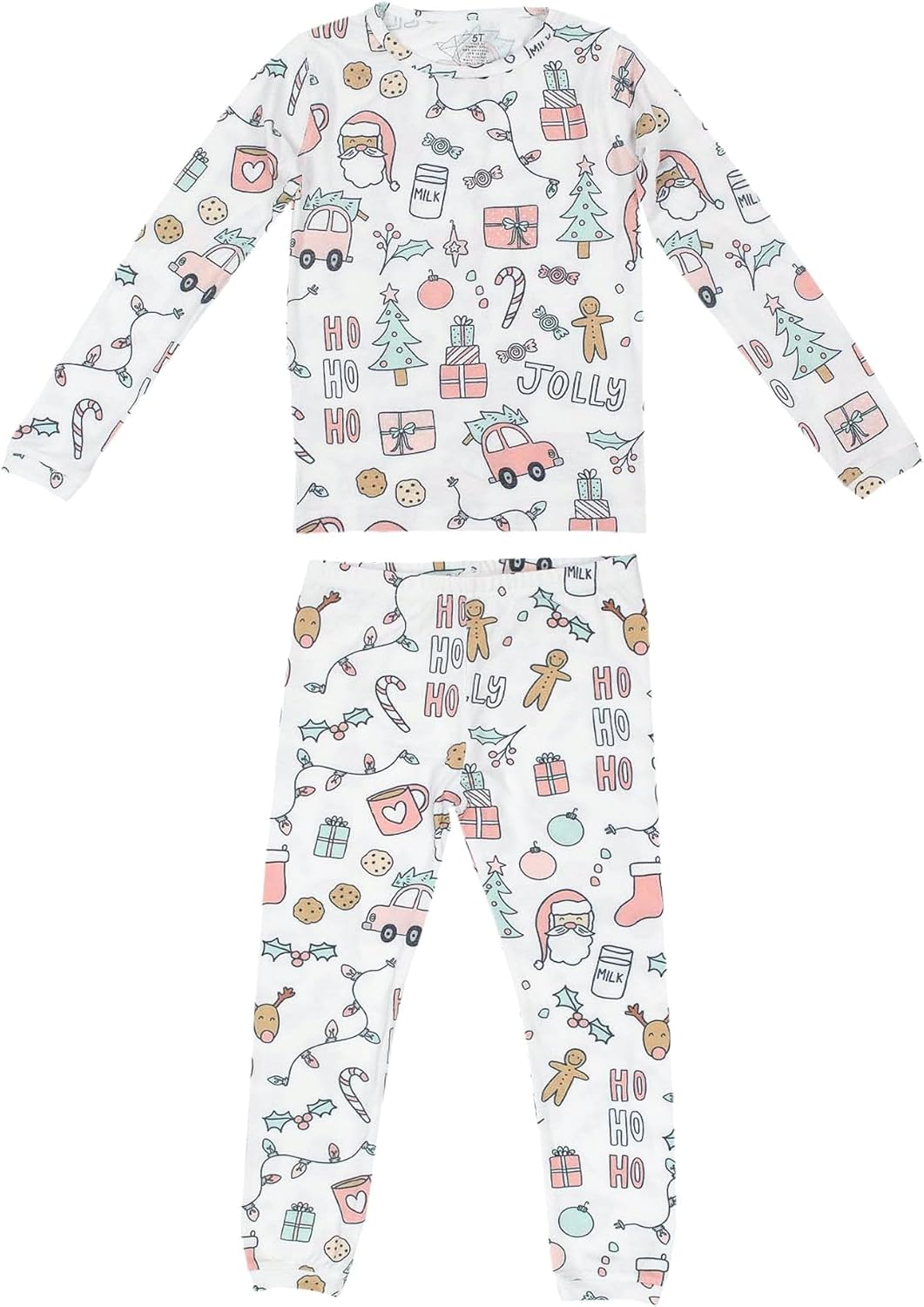 Copper Pearl ツーピース 長袖 幼児 パジャマ パジャマ セット 男の子と女の子向け - 愛らしい柄のパジャマ、寝ている