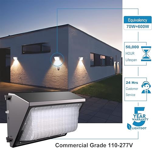 Miniatura 6 de Lightdot Paquete de 4 luces LED de pared de 120 W, foto del atardecer a abajo, 18000 lúmenes ecualizador de 960 W MHHPS 5000 K IP65 para exteriores