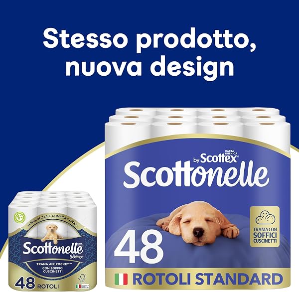 Scottonelle Carta Igienica, Morbida e Resistente, Dermatologicamente testata, 48 Rotoli - 2