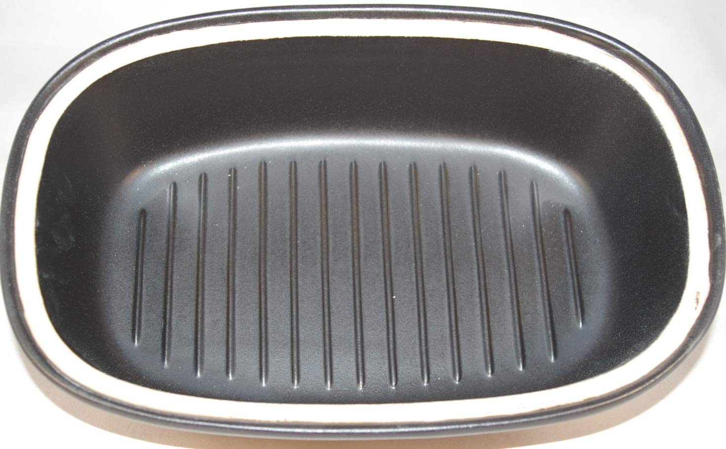 Brottopf schwarz matt | Brotkasten | Brotbox | Brotdose | Brotbehälter | Steinzeug | LxBxH: 30x21x16 cm
