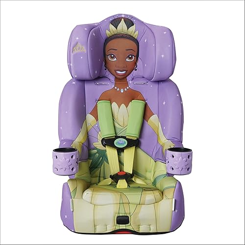 Disney Tiana 2-in-1 Car Seat by KidsEmbrace | Forward-Facing Harness (26.5–65 lbs) & Booster Mode (40–100 lbs) | Latch Equipped | Premium Fit with Multi-Position Headrest, Harness & Recline