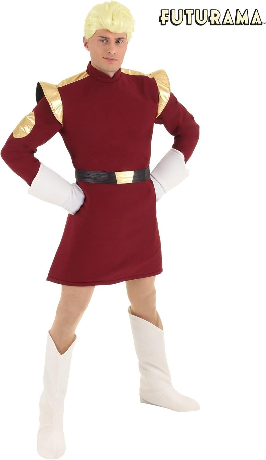 Adult Futurama Zapp Brannigan Costume & Wig | Futurama TV Show Character Cosplay Dress-Up Outfit - Image 2