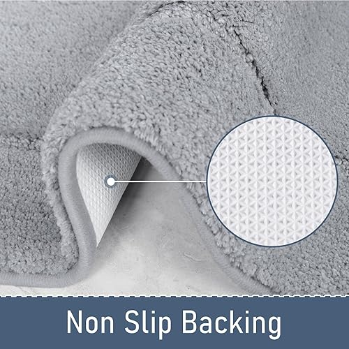 Miniatura 2 de LOCHAS Alfombras de baño, alfombra de baño de 24 x 60 pulgadas de largo, antideslizante, lavable, suave, gruesa y absorbente, alfombra de baño para