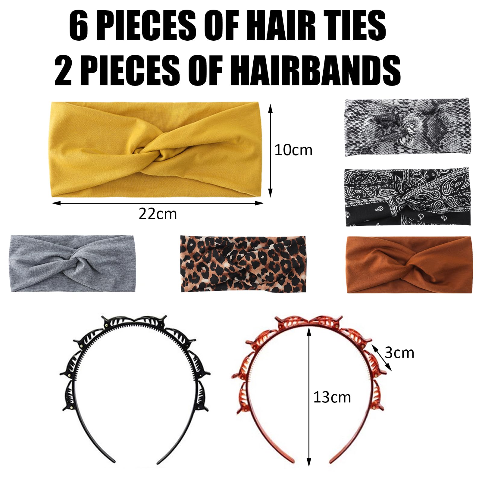 JSTHHTT 8 Pcs Headbands Hair Bands, Headbands for Women Wide Headband, Headbands for Women's Hair - Image 2